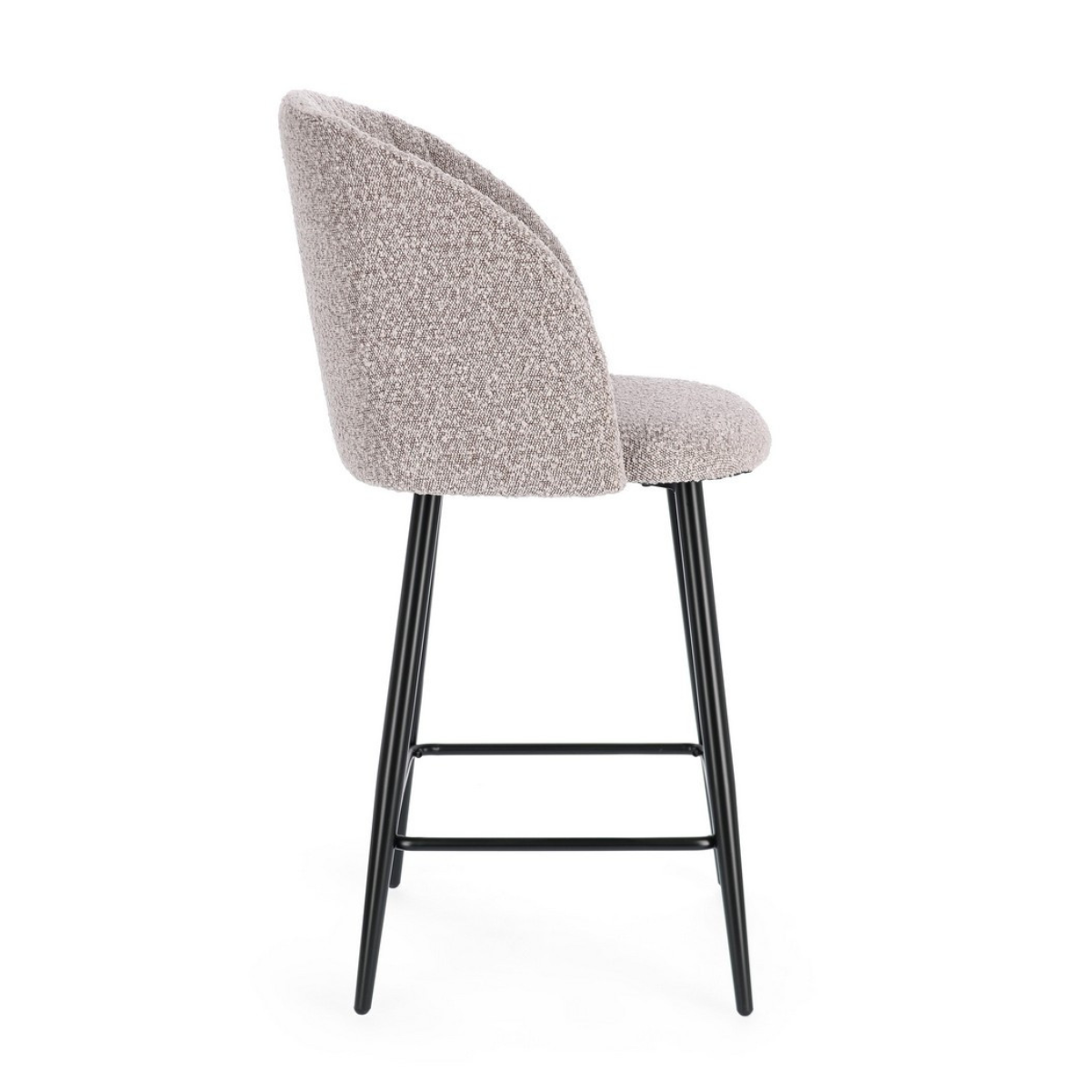 BT PRINCESS  Grey design Upholstered indoor bar stool